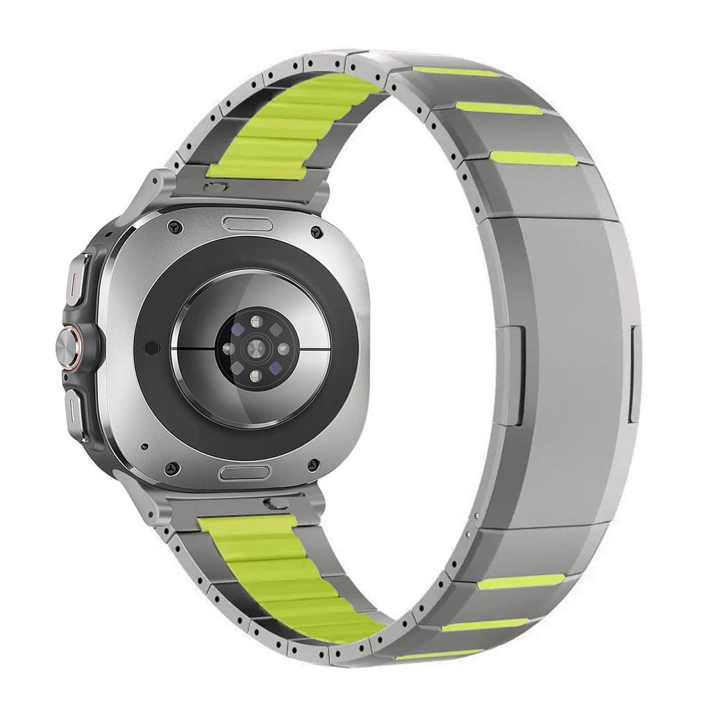 Compatible Two-Color Rubber Folding Buckle Wristband for Samsung Galaxy Watch 8