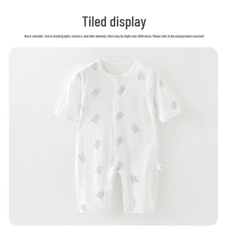Newborn Pure Cotton Breathable Eight-Sleeve Bodysuit