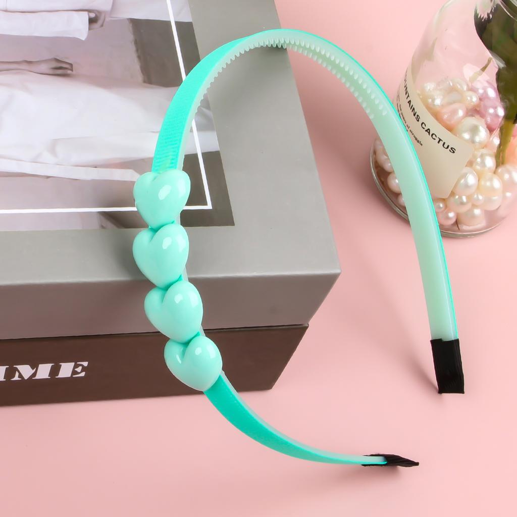 1 Stück Niedliche Herz-Stirnbänder für Mädchen Bonbonfarbene Herzförmige Haarbänder Zähne-Stirnband Kinder Kinder Party Schule Haarschmuck
