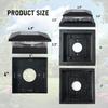 Waterproof outdoor solar pole cap light, suitable for solar deck fence pole lights on 4x4, 5x5, or 6x6 wooden poles