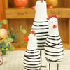 3Pcs/Set Eco-friendly Carving Painted Chicken Statue Stylish Cute Wooden Chicken Ornaments Chic Desktop Rooster Figurine Easter