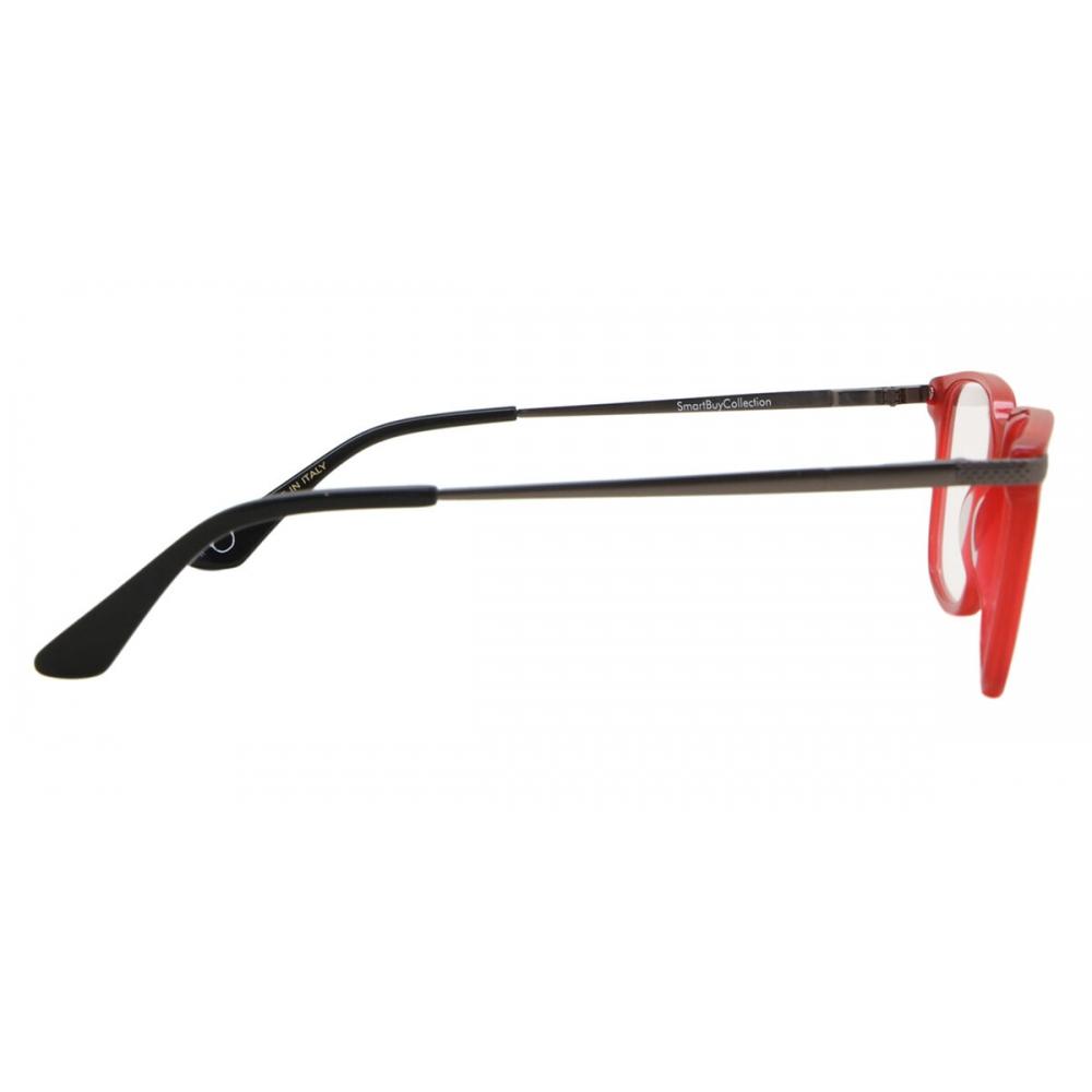Full Rim Rectangle Glossy Red Smartbuy Collection Spike Thi 002 663 Fashion Unisex Eyeglasses