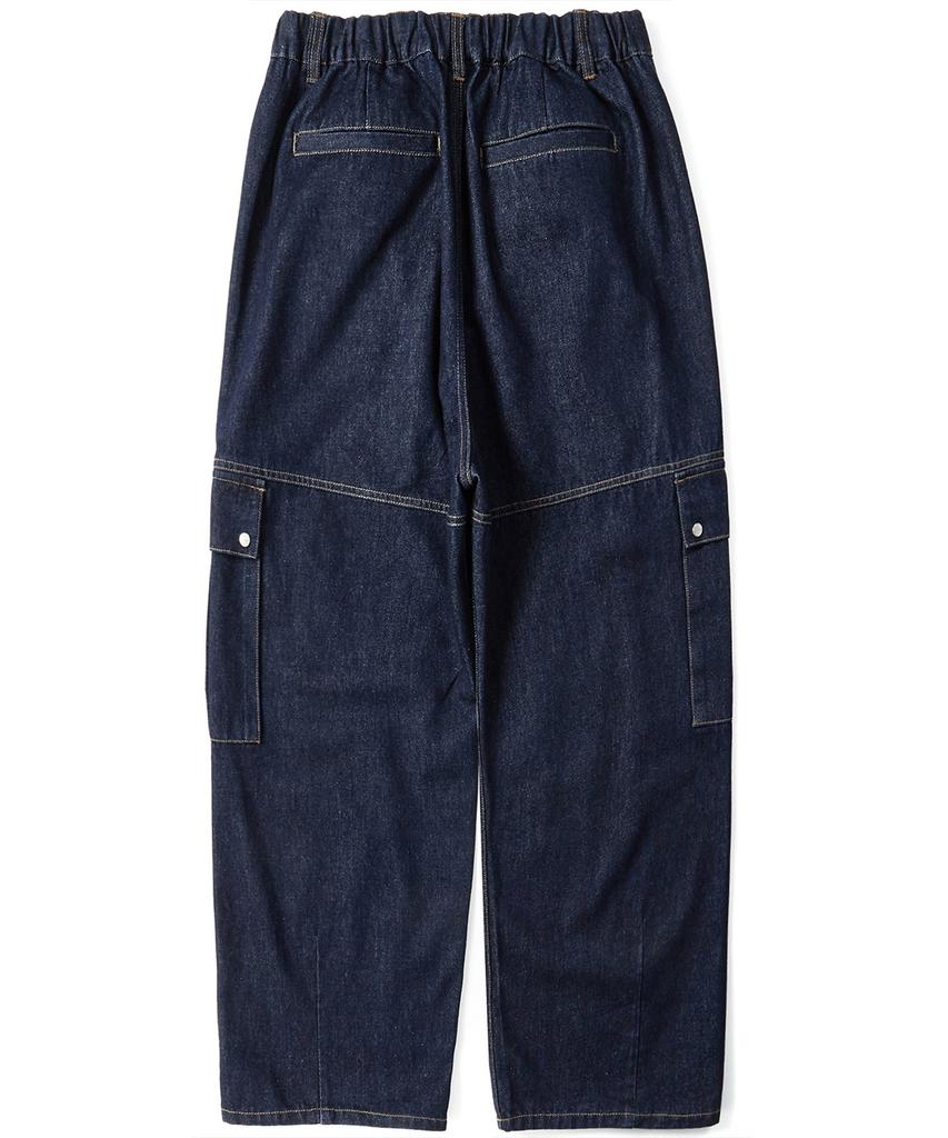 KULTE Washed Cargo Denim Pants Indigo
