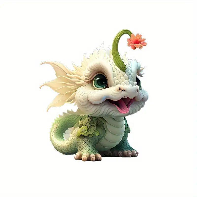 

Акриловая подвеска в виде дракона, привлекающая внимание, для рождественской елки, идеально подходящая для украшения салона автомобиля