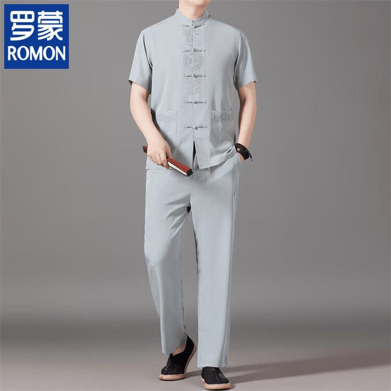 ROMON Men s Summer Short-Sleeve Tang Suit Shirt 39/170