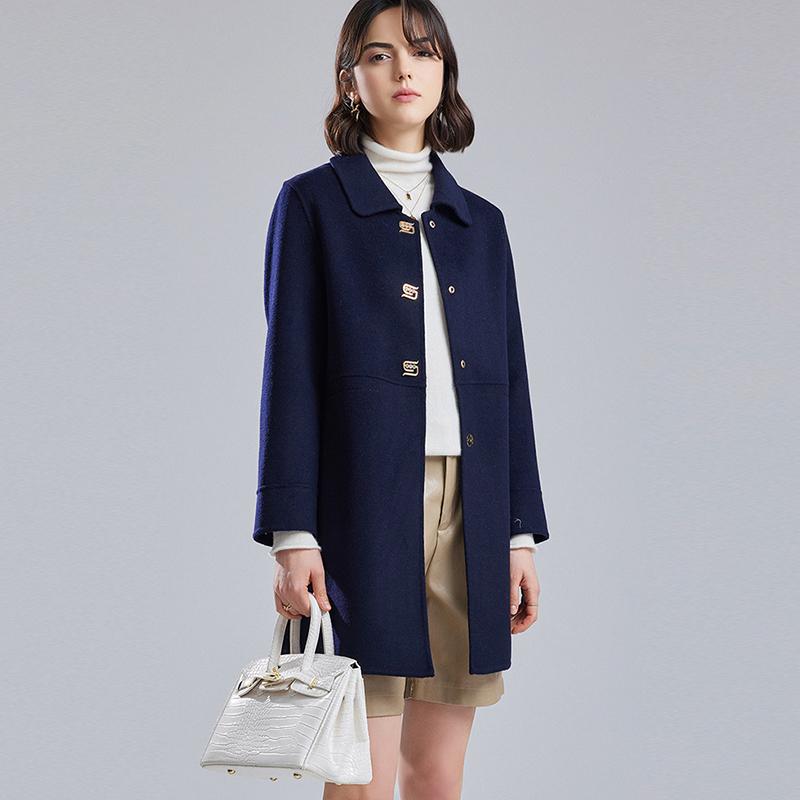 Women Wool Coat 100% Wool MODERN NEW SAGA Autumn Woolen Coat Winter Wool Overcoat Women Cashmere Long Jackets