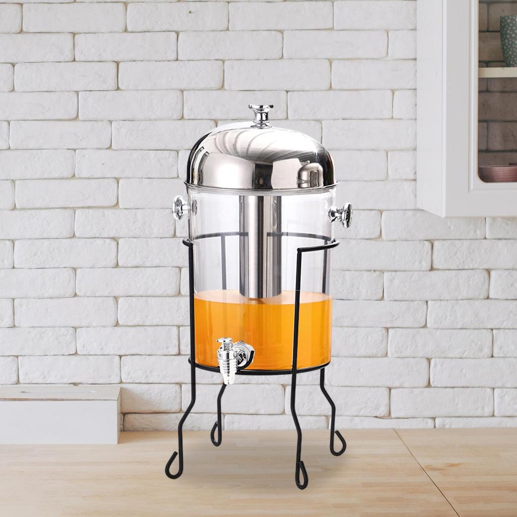 8L Commercial Juice Dispenser with Bracket Multipurpose for Large Gatherings Black