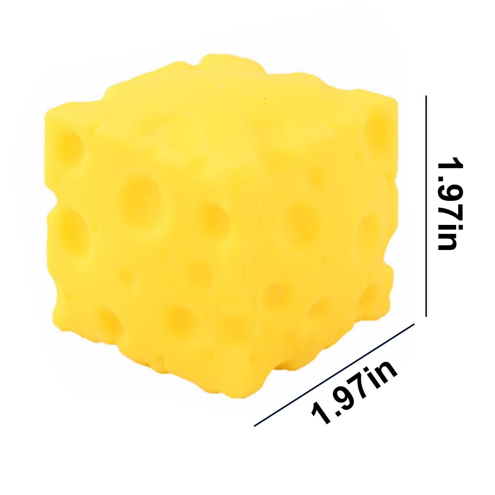 

Cheese Cube Stress Ball Big Cheese Shapeable Squeeze Ball Non-Bounce Fidget Toy ASMR Sensory Anti-Stress Gift
