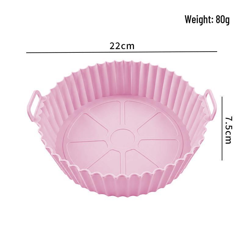 Silicone Baking Pan - High Heat Resistant, Easy to Clean, Round Mold for Air Fryers