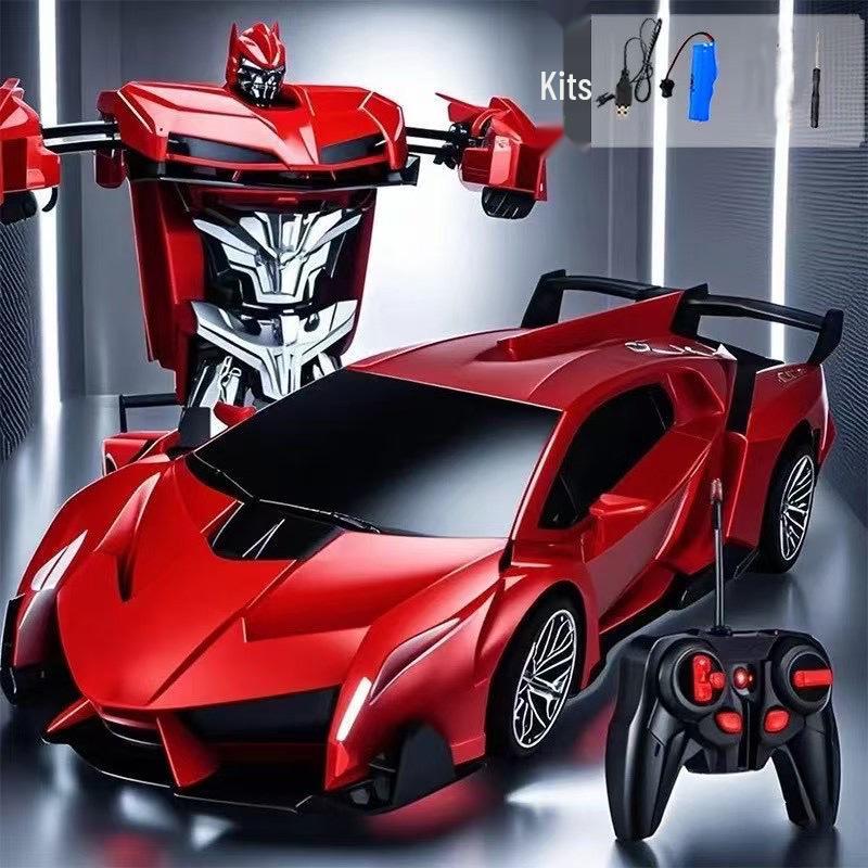 1:18 Remote Control Police Car/Robot Transformer - Spider Iron Man Edition