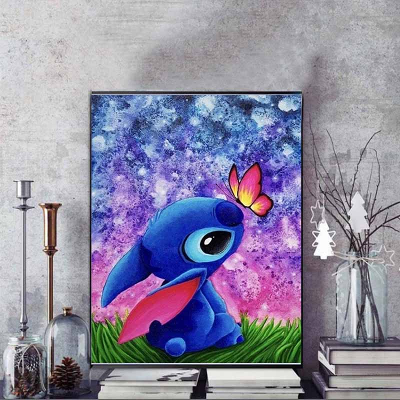 Disney Diamant Malerei Stich, verträumte Aquarell Illustration Wanddekoration Stickerei, Vollbohrer Kreuzstich DIY Geschenk Heimdekoration