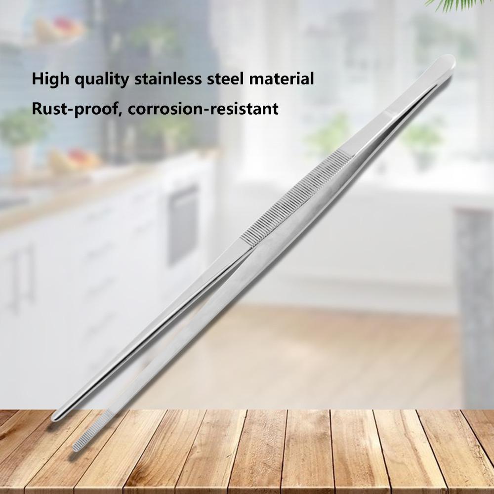 Stainless Steel Barbecue Clip Silver Bread Clip Practical Kitchen Tweezers Home Kitchen