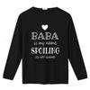 Mens Baba Is My Name Funny s For Grandma T Shirt Black X Large vintage Washed Breathable Top For Everyday Wear Slightly