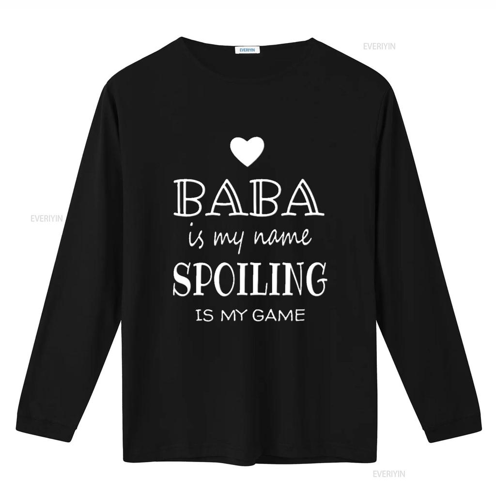 Mens Baba Is My Name Funny s For Grandma T Shirt Black X Large vintage Washed Breathable Top For Everyday Wear Slightly