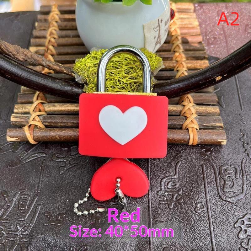 Luggage Lock Portable Anti-theft Colorful Concentric Heart Design Lock for Gym Locker Travel Backpack Baggage