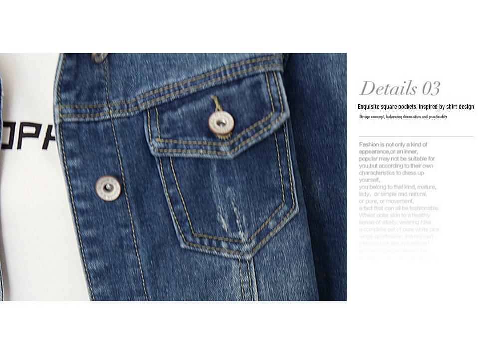 Plus Size Women's Denim Jacket: 2026 Spring/Autumn Slimming, Versatile, Loose Fit Short Top