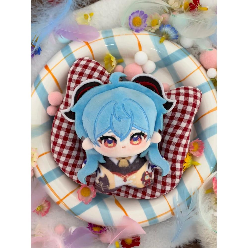 Genshin Impact Xiangling Shenhe Xianyun Keqing Hu Tao Ganyu Yelan Baizhu Anime Idol Plushies Pillows Starfish Body Pendant 10cm
