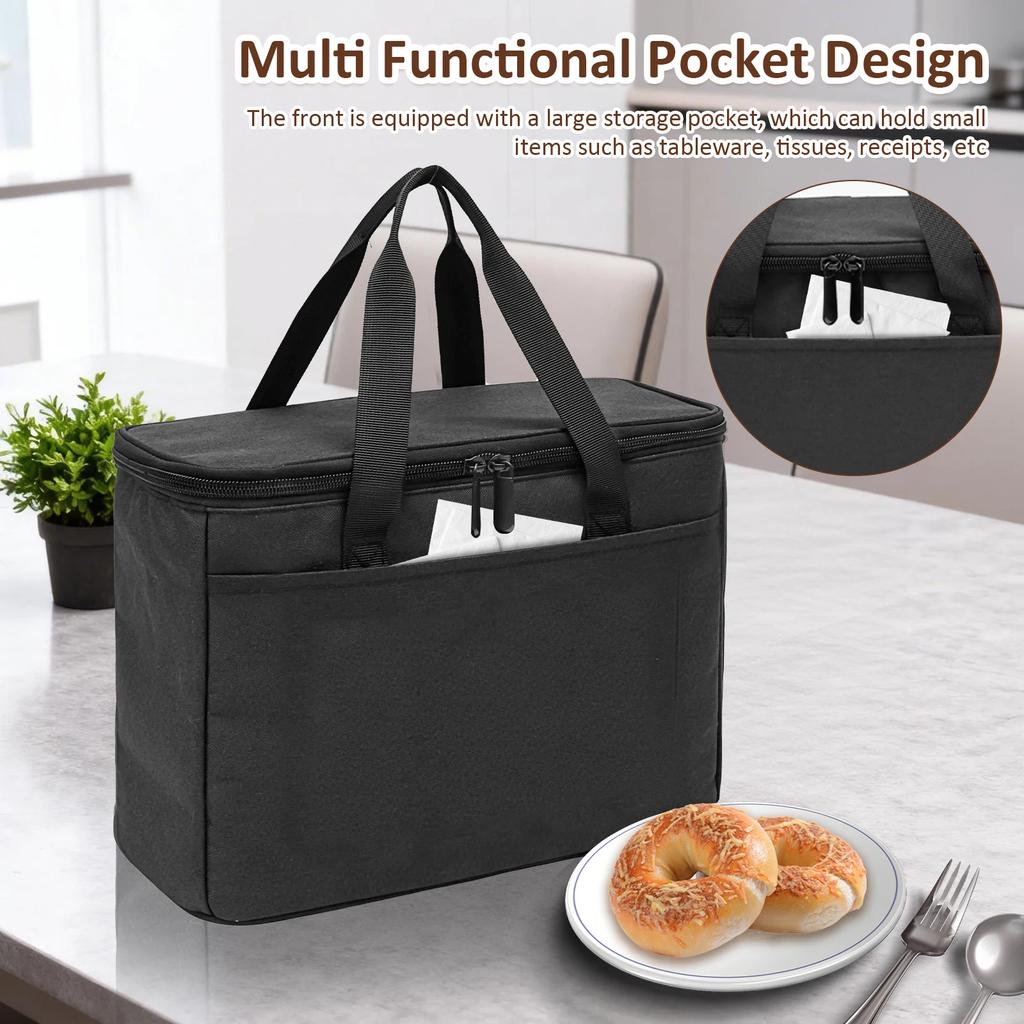 3 Cups Drink Delivery Insulated Bag Portable Carrier Takeaway Thermal Warm Cooler Tote Bag Picnic Supplies Storage Bag