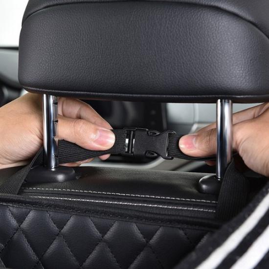 Universal Auto Seat Back Storage Bag PU Leather Hanging Pocket Car Accessories