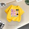 Summer Fashion Girls' Short Sleeved T-shirt Cute Printed Girls' Casual Versatile Top Cross Border