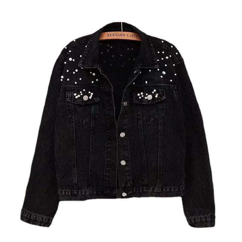 Spring and Autumn Denim Coat Women Denim Coat Turn Down Collar Single Breasted Full Sleeve Jackets Loose Casual Regular Short Jacket