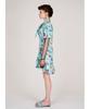 Greedius Ocean Pearl Print Shirred Dress