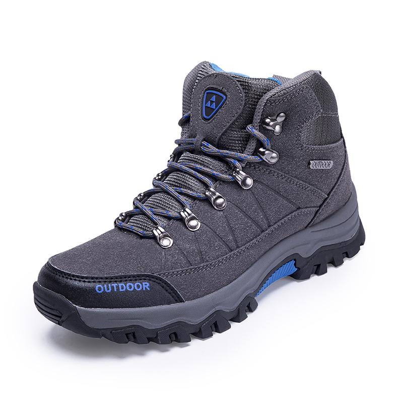 High-top Boots Men Outdoor Anti-slip Thick-soled Comfortable Ankle Boots Men Breathable Shock-absorbing Casual Hiking Shoes Men
