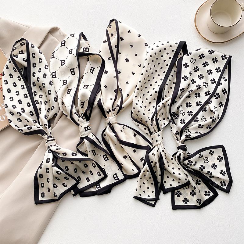 Skinny Neckerchief Long Hair Ribbons Scarfs Women Fashion Headbands Neck Scarves 13x110cm