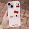 Space Shell Big Face Kitty Case for Apple 17 Pro Max/16 Transparent, 15 Plus, Cute and Simple for New 14 Models