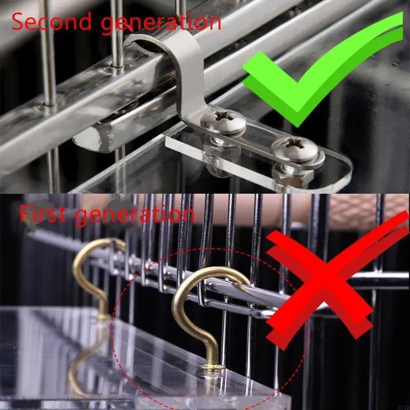 1pc New Bird Feeder Acrylic Parrot Automatic Feeder Bird Anti-Spill Food Box Pet Products Bird Supplies Feeders Transparent