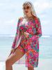 Women's Boyleg Three-Piece Swimsuit with Cardigan and Bow