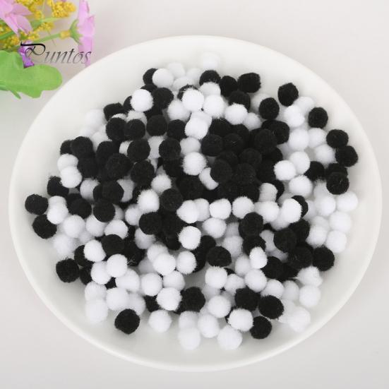300 Pcs Pom Poms for Crafting 10mm Fluffy Felt Balls Solid Color Fuzzy Pompoms for Dolls Garland DIY Crafts Decorations