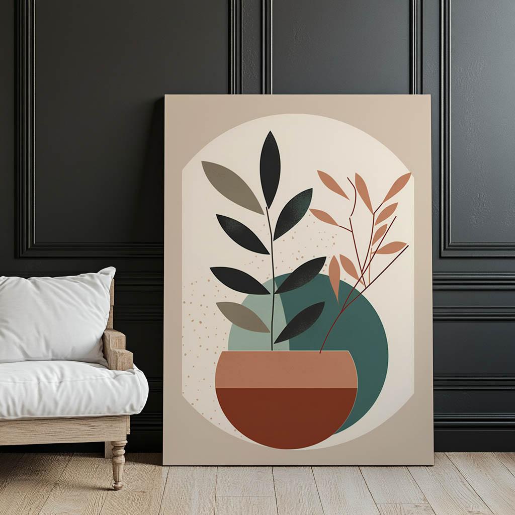 Boho Roślinność Boho Roślinność, 70X100 Cm, Bez Ramy, Papier Matowy 230 Gsm