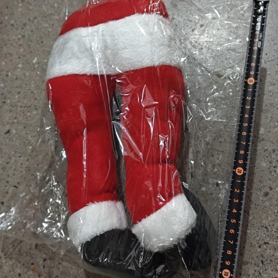 Рождественский плюшевый Санта Эльф Нога Подвесное украшение на дверь