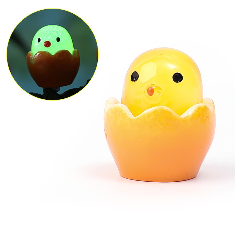 Huhn Dekorative Ornamente Auto Kreativ Harz Leuchtende Krone Leuchten Huhn Spielzeug Geschenke Interieur Niedliche Dekorationen Autozubehör