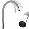 Bico para torneira de cozinha flexível flex cinza 3/4