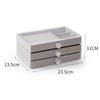 Jewelry Box Transparent Velvet Cream Fashionable