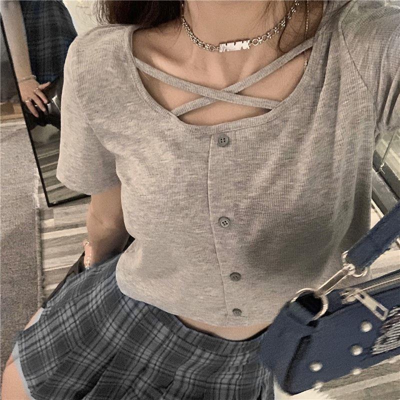 

Стильный ажурный сексуальный топ больших размеров: Шикарная осенняя майка для женщин M серый