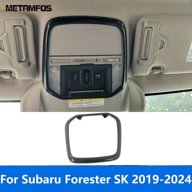 For Subaru Forester SK - 2024 Carbon Fiber Front Reading Light Lamp Cover Trim Sticker Interior Accessories Car Styling