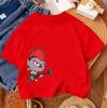2026 Summer Tross Fashion Cute Print Summer Casual Cute Cotton Comfortable Short Sleeved Top for Boys and Girls