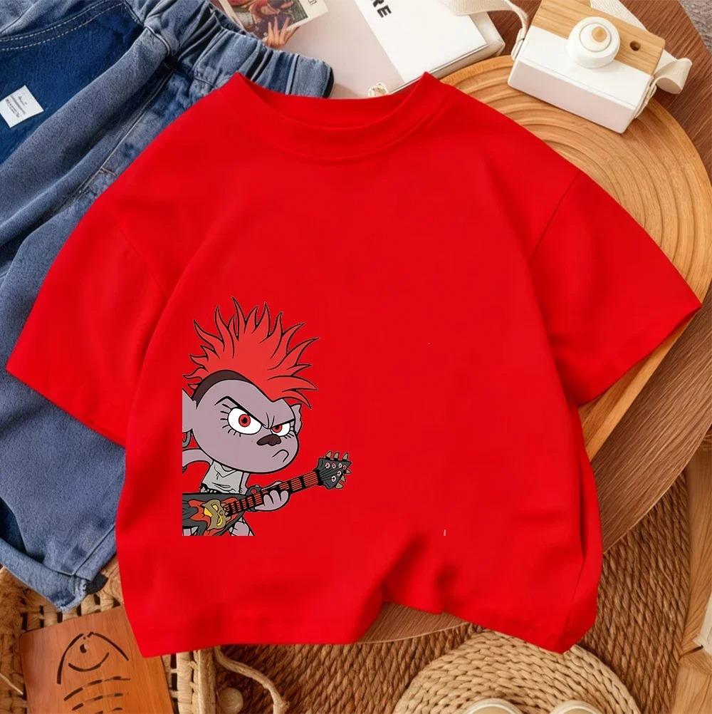 2026 Summer Tross Fashion Cute Print Summer Casual Cute Cotton Comfortable Short Sleeved Top for Boys and Girls