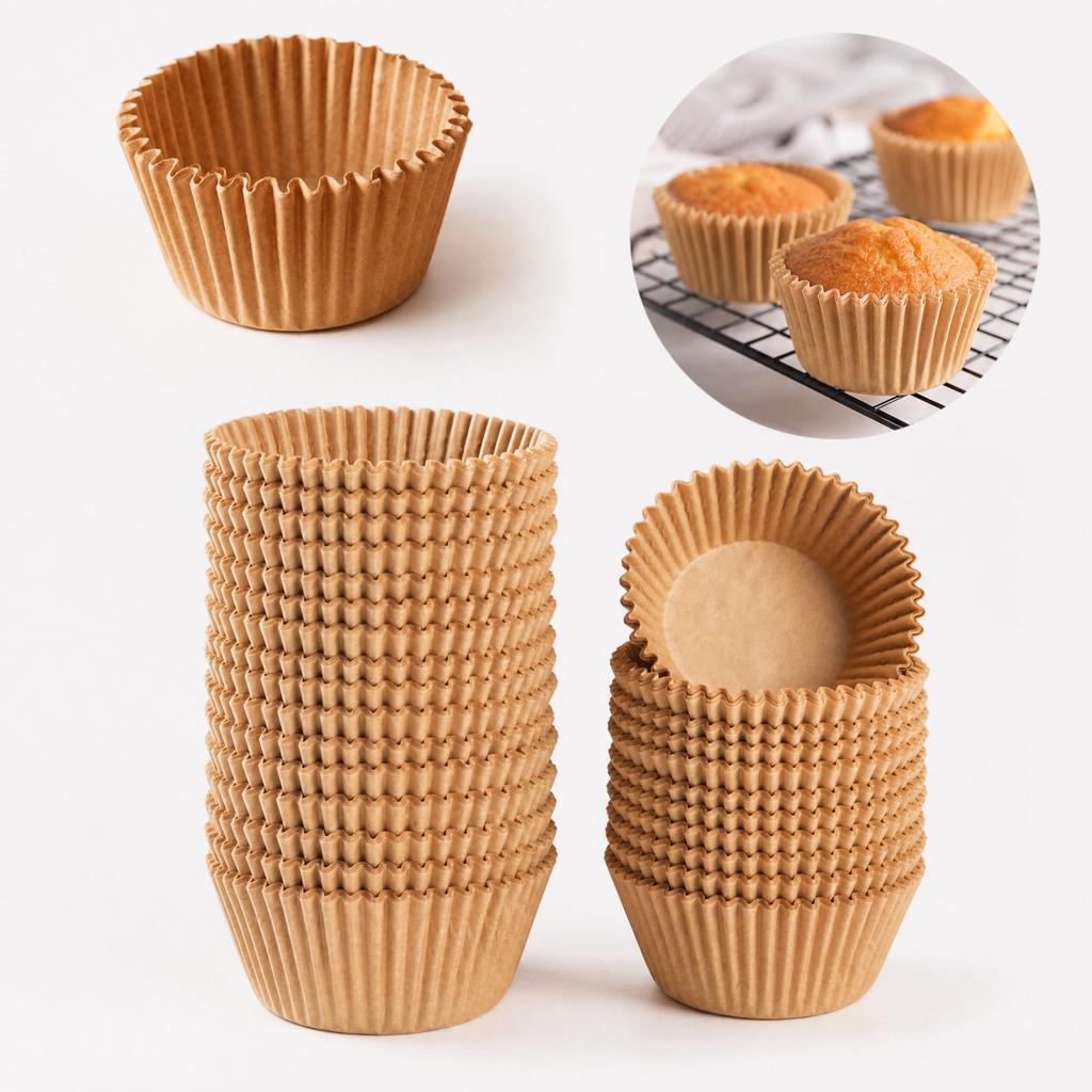 500 Disposable Cups for Baking, Liners & Muffin Wrappers