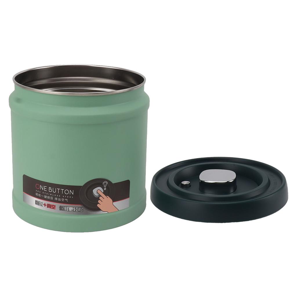 Airtight Stainless Steel Kitchen Food Storage Container Press Type Vacuum Storage Tea Can Coffee Canister for Beans Tea