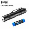 פנס L3 EDC 3000 לומנס בהיר במיוחד נטען עמיד במים עם סוללת 21700 פונקציות בנק כוח נייד