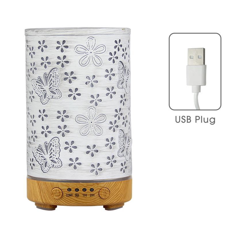 Desktop Decorative Lamp & Essential Oil Diffuser USB Ultrasonic Air Humidifier with LED Night Light Ambiance Lamp for Bedroom