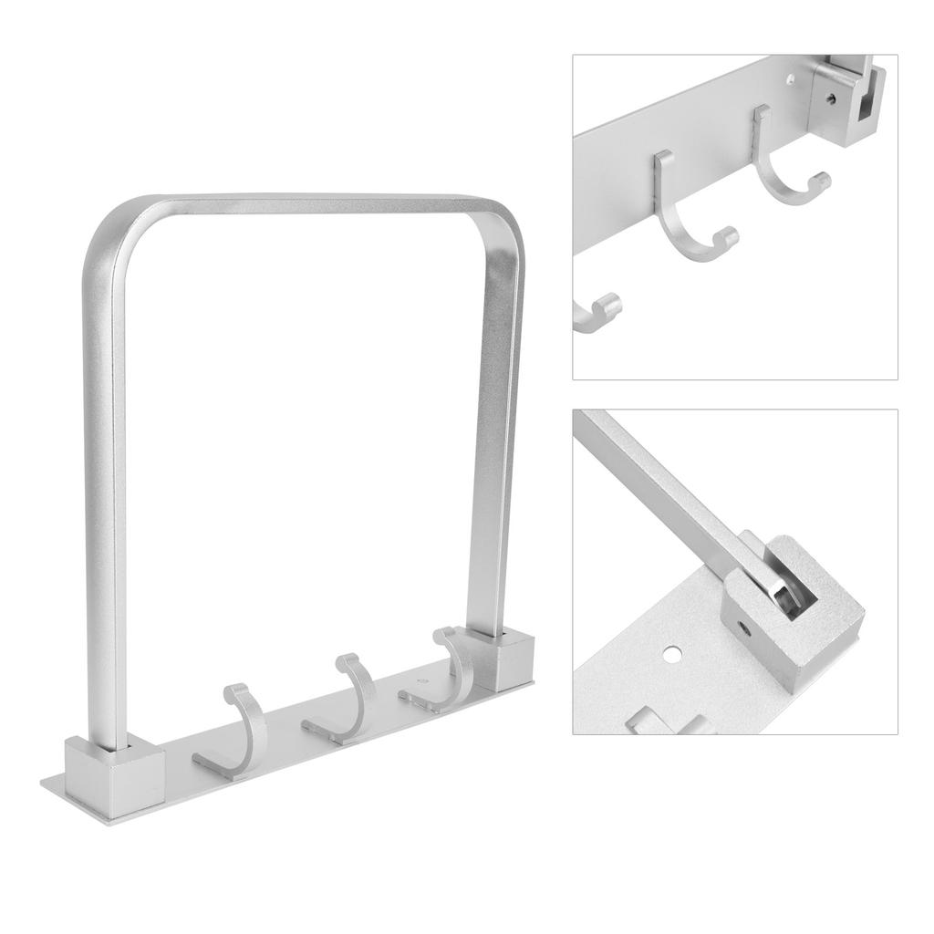 Collapsible Bathroom Rack with Row Hooks Multifunctional WallMounted Towel Shelf Holder for Home
