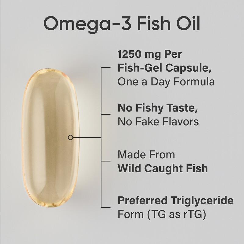 Omega-3 Fish Oil, Triple Strength, 60 Softgels