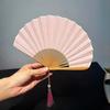 Folding Fan, Portable Shell Fan, Traditional Style Hanfu Cheongsam Fan, Special Prop for Photo Shoots, Travel Souvenir