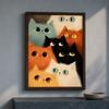 Nordic Wall Art Cute Stacked Cats Animals Canvas Painting Nordic Style Poster Prints Bedroom Living Room Wall Decor