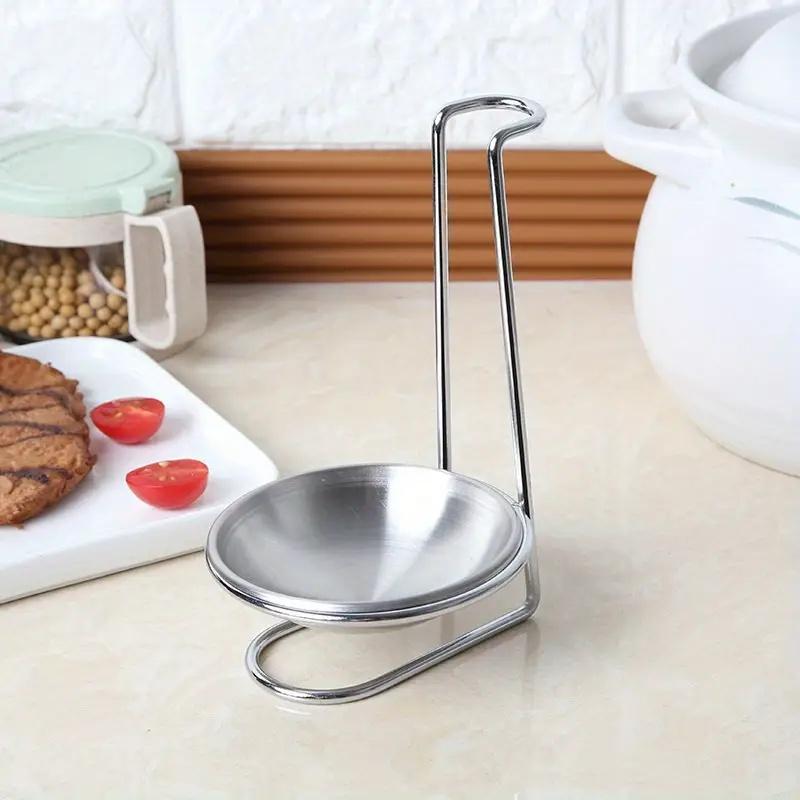 

1-Pack Stainless Steel Kitchen Utensil & Bowl Holder, Vertical Space-Saving Organizer Stand for Countertop срібний